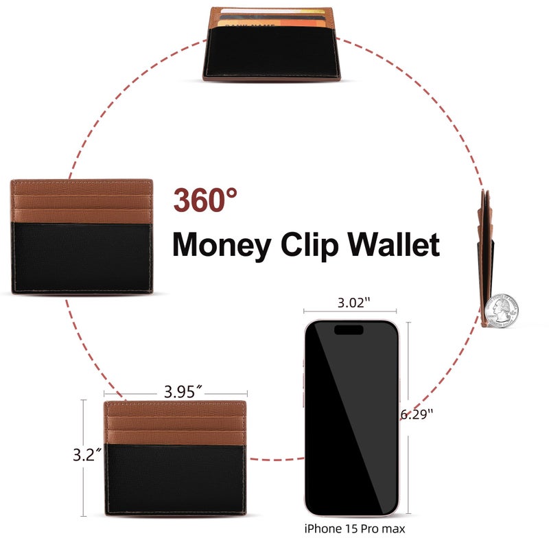 yiijay Credit Card Holder Slim Wallet RFID Credit Card Case Thin Front Pocket Wallet Money Card Clip Small Wallets for Women Men - Image 4