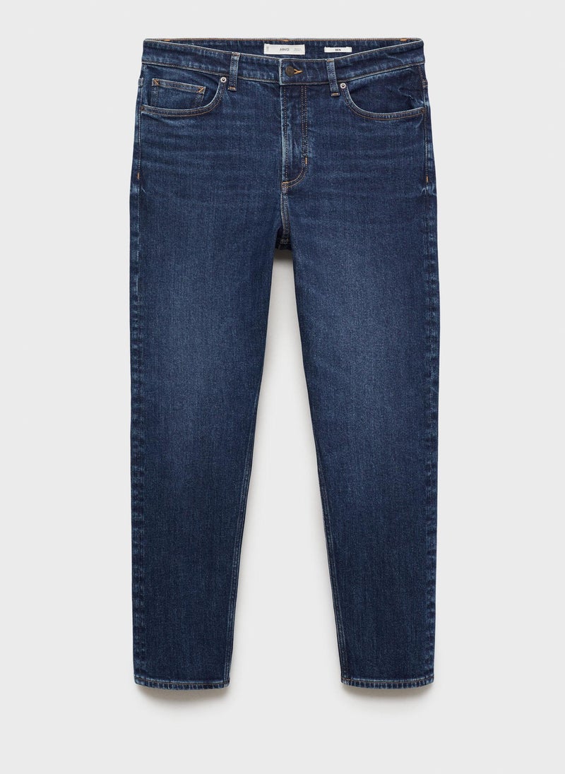 Mango Man Ben Stright Fit Rinse Wash Jeans  - Image 5