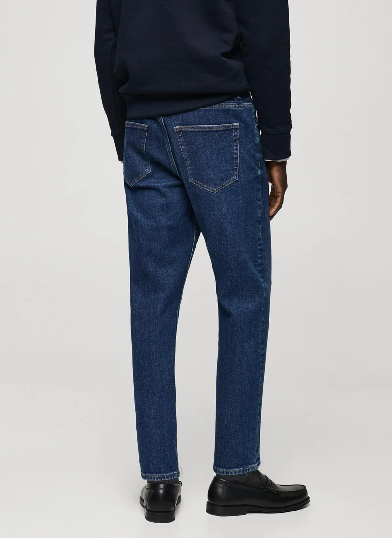 Mango Man Ben Stright Fit Rinse Wash Jeans