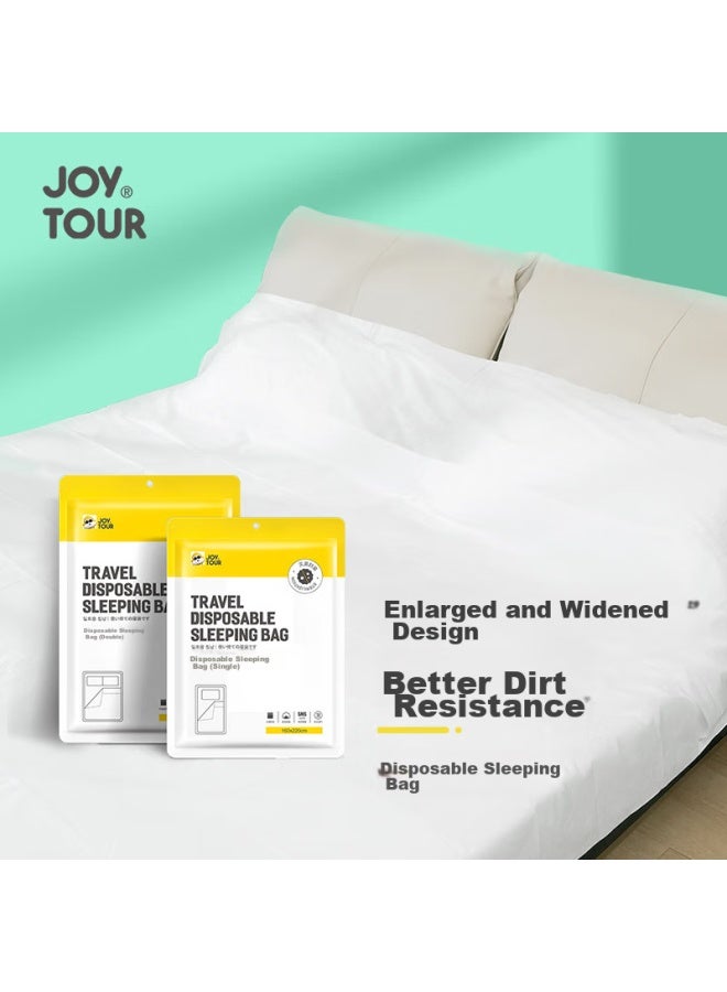 جولة الفرح Joysleep كيس نوم قابل للتصرف، ملاءة سرير، غطاء لحاف، مستلزمات النظافة للسفر والفنادق المحمولة، لفرد واحد 1.6*2.2m - Image 3
