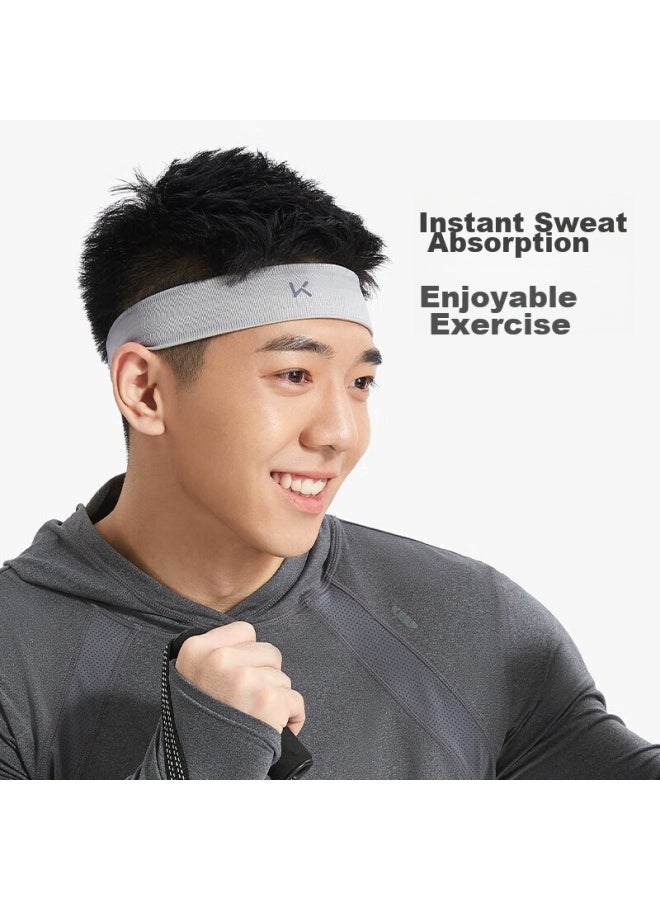 Keep Seamless Wide Headband For Men And Women, Running Sports Fitness Sweat-absorbing Headband, Basketball Yoga Hair Tie, Black - Image 5