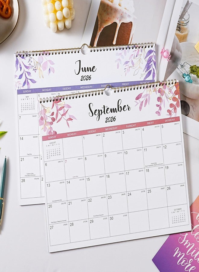Feteulo Calendar 2026-2027 - Wall Calendar 2026-2027, January 2026 - June 2027, 14.6" x 11.4", 2026 Calendar with Julian Date, Thick Paper, Twin-Wire Binding, Hanging Hook, Holidays - Image 2