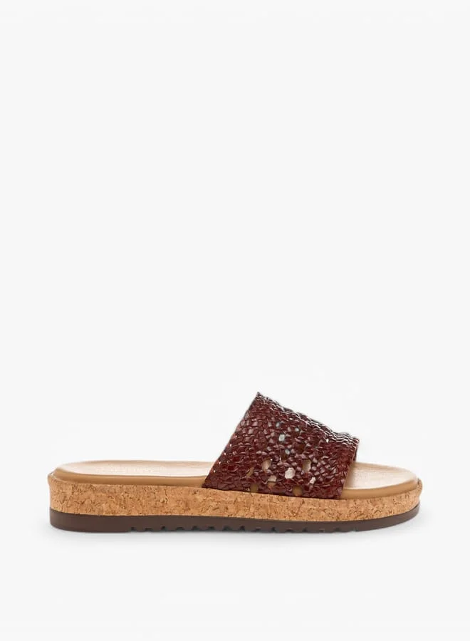 Paprika Women's Braid Textured Slip-On Sandals