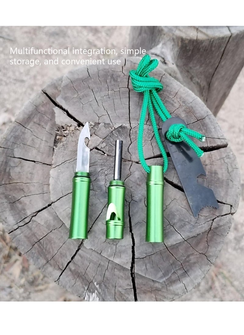 Excefore 3-in-1 Fire Starter Survival Tool with Whistle, Multi Tool for Camping Hiking Survival, Flint fire Stick Knife Whistle Tool Set, Magnesium Rod Fire Starter, Climbing Gear, Gift for Man and Dad  - Image 4