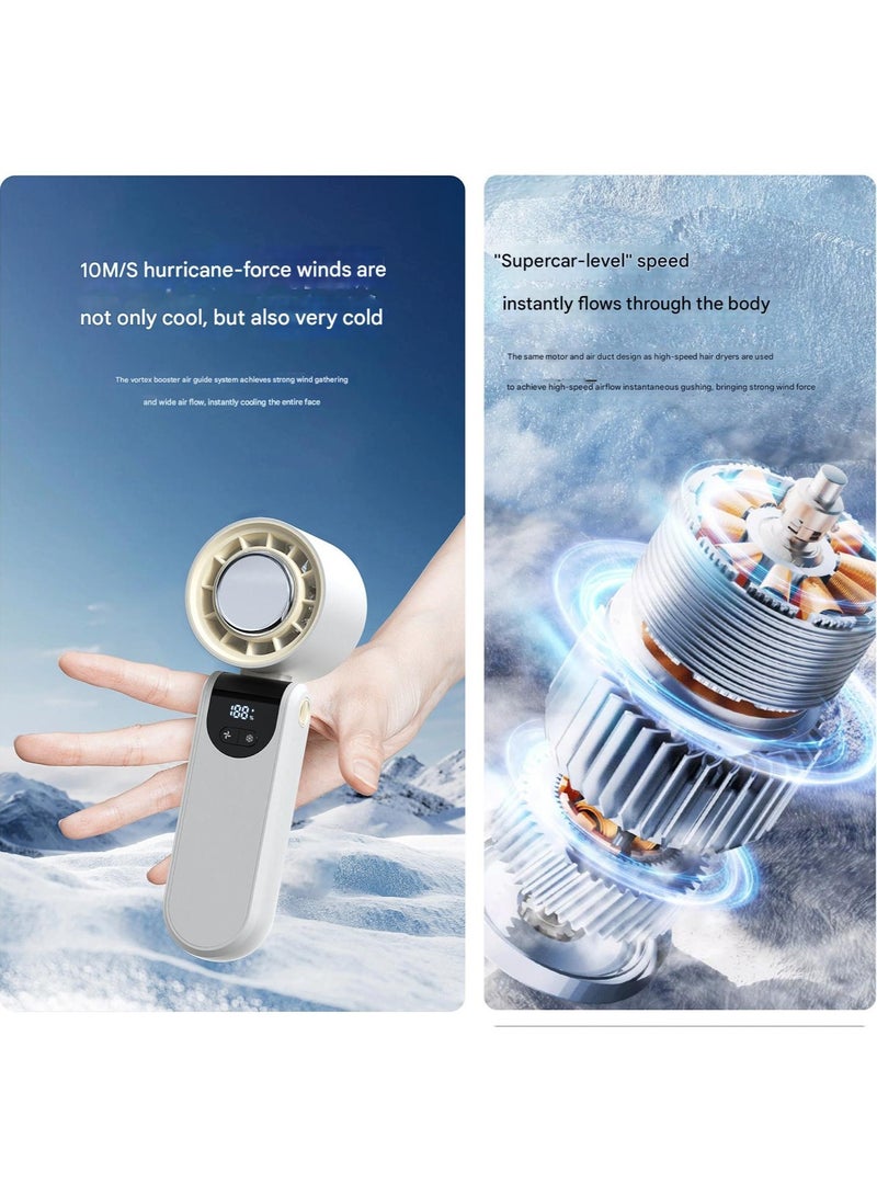 إسكدنيا جديد للطي مروحة سطح المكتب ، 90 درجة قابل للتعديل ، المحمولة تصميم مع تكنولوجيا التبريد ، توربو ميني أشباه الموصلات كيس الثلج - Image 3