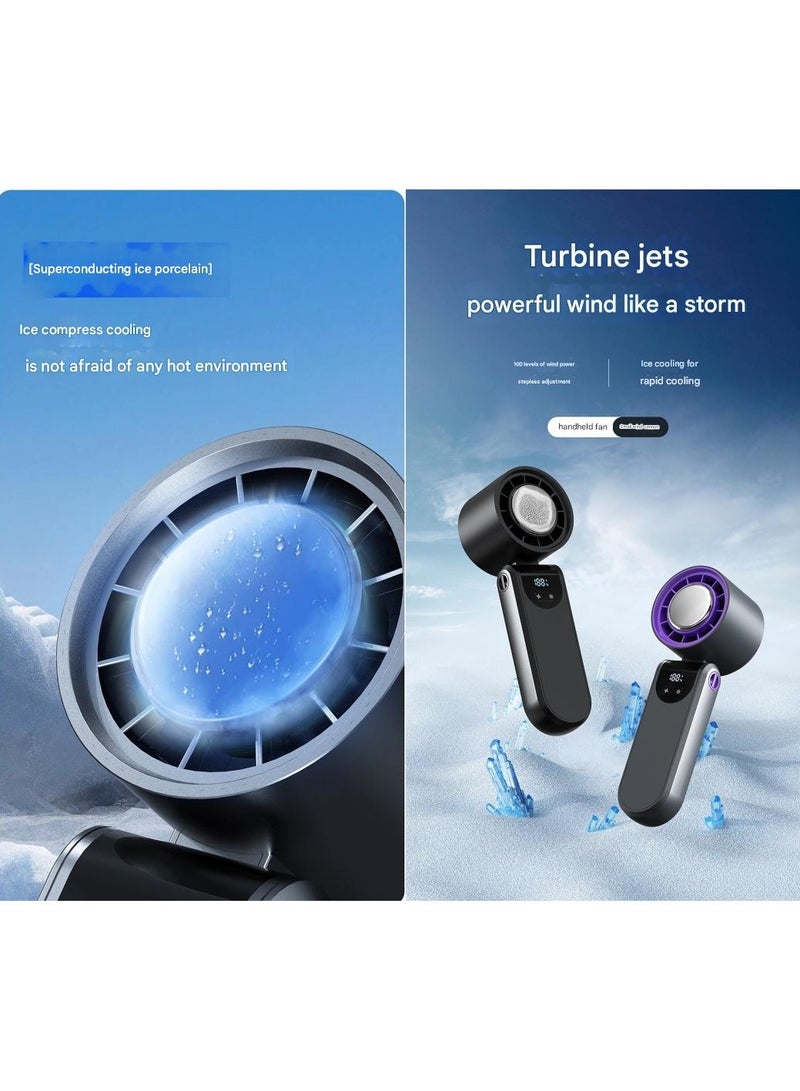 إسكدنيا جديد للطي مروحة سطح المكتب ، 90 درجة قابل للتعديل ، المحمولة تصميم مع تكنولوجيا التبريد ، توربو ميني أشباه الموصلات كيس الثلج - Image 2