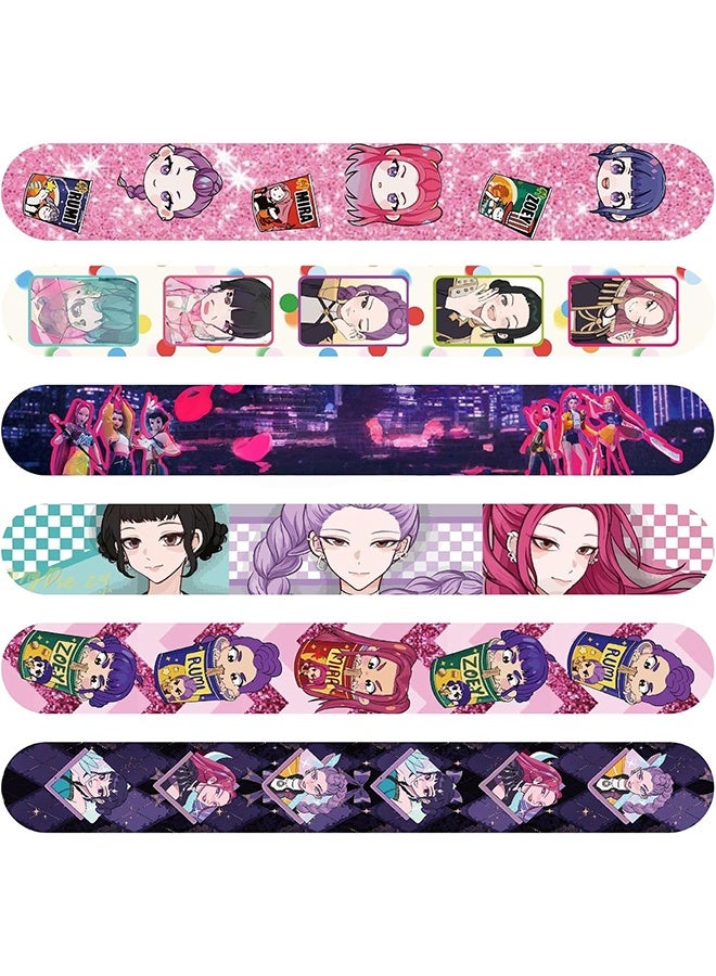 Organizer Kpop Demon Hunters Colorful Anime Printed Slap Wristbands, 22×3cm Snap Bracelet Party Supplies, Reusable Flap Wrap Wrist Toy for Birthday Goodie Bag Fillers - Image 2