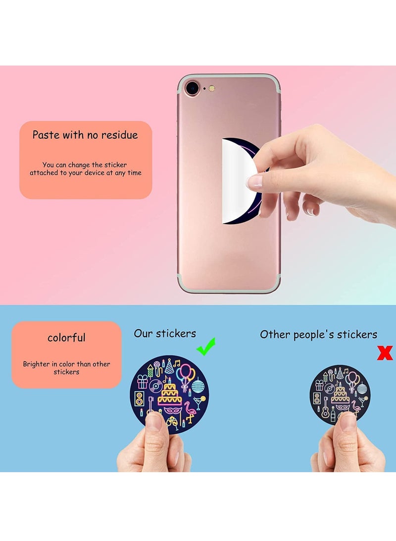 SOLARAE Neon Style Stickers, 50 Pcs Aesthetic Trendy Decals, Waterproof Vinyl for Water Bottle Phone Computer Luggage Guitar Bathroom Skateboard for Teens Girls Boys - Image 4