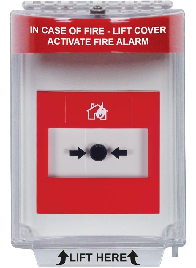 STI Safety Technology International, Inc. -13010FR Universal Stopper®, Flush Mount and Fire label, Indoor/Outdoor Protective Polycarbonate Cover for Pull Stations or Call Points, Red - Image 3