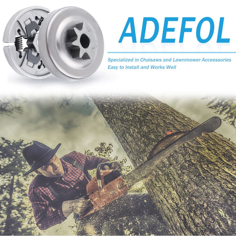 Adefol Sprocket Clutch Drum 3/8" 7T Needle Bearing Kit for Stihl MS290 MS390 029 039 MS310 Chainsaw Replacement Parts with Worm Gear Washer E-Clip Spark Plug for 11296402000 - Image 2