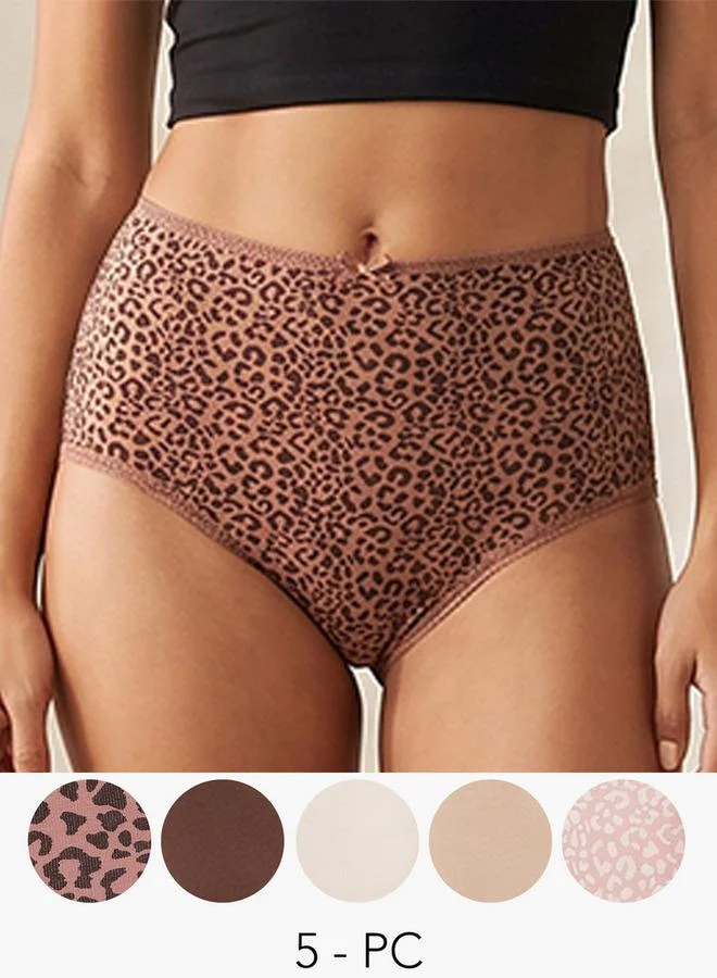 سبلاش فيڤ Set of 5 Intimates Full Briefs High Waist Bow Accent