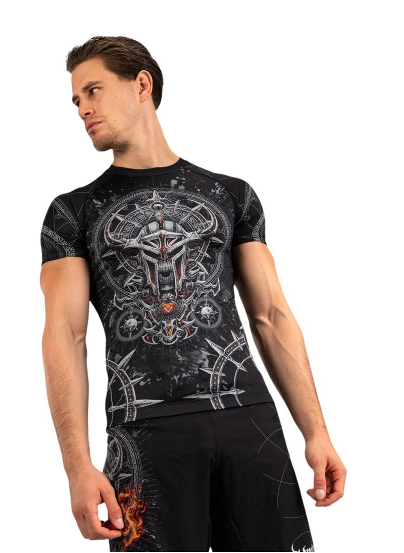 VENUM - VENUM GLADIATOR 5.0 RASHGUARD SHORT SLEEVE BLACK/SILVER - Image 1