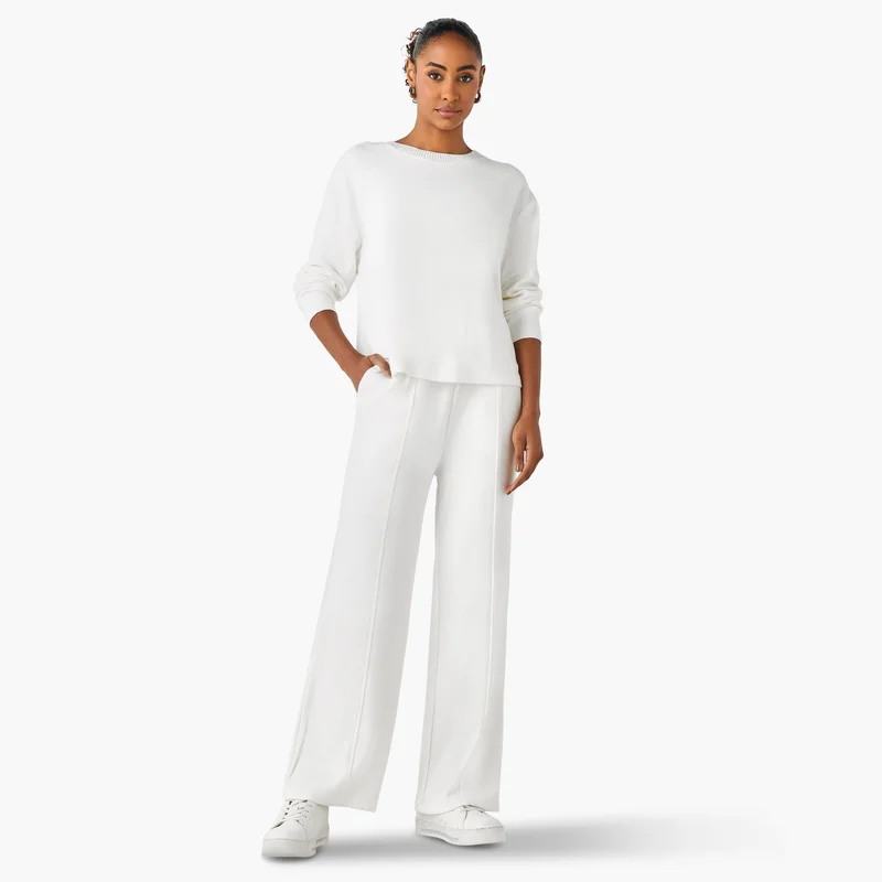 سبلاش فيڤ Wide Leg Viscose Blend Track Pants with Pockets
