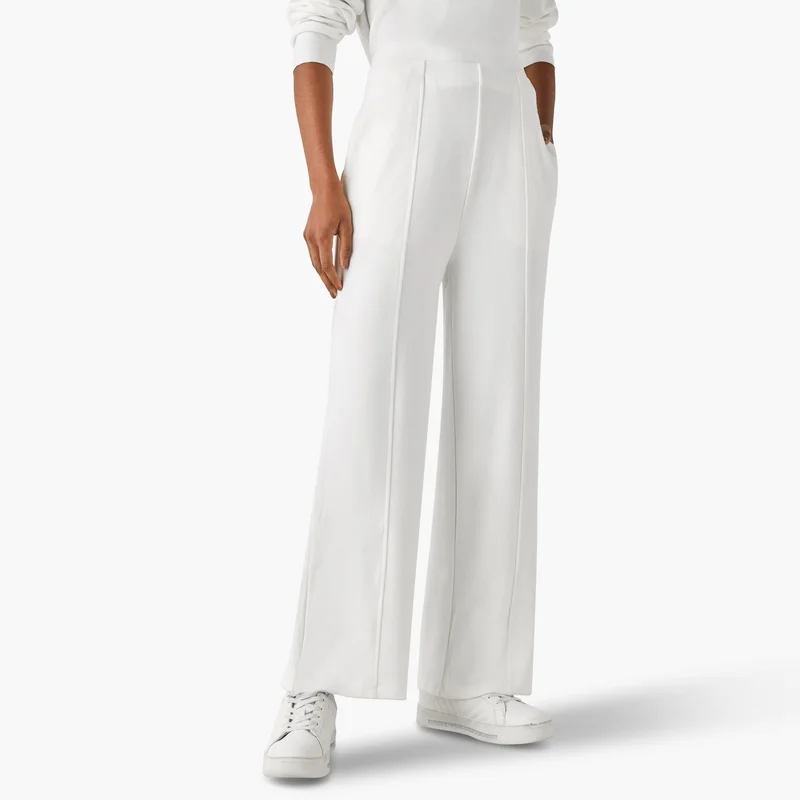 سبلاش فيڤ Wide Leg Viscose Blend Track Pants with Pockets