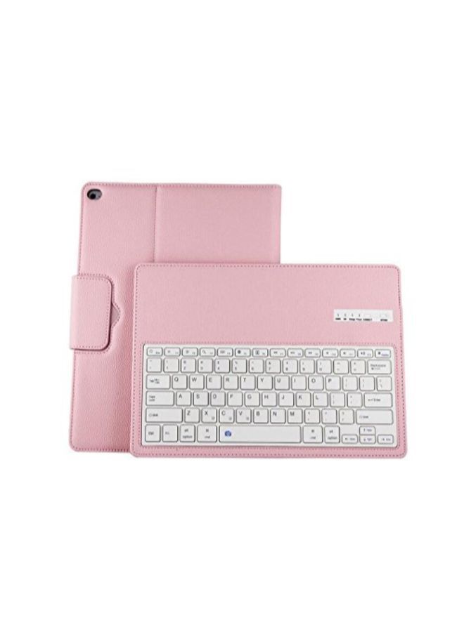 Loquat Protective Case Cover With Bluetooth Keyboard For Apple iPad Pro Pink - Image 3