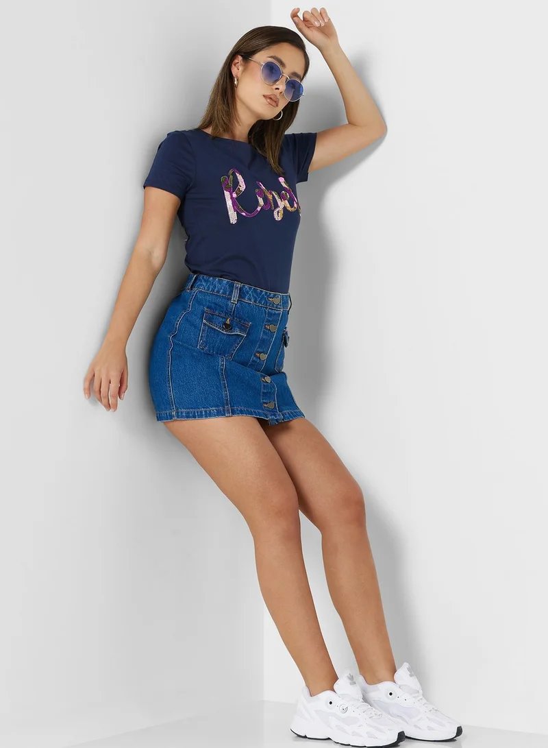 ONLY Graphic Crew Neck T-Shirt