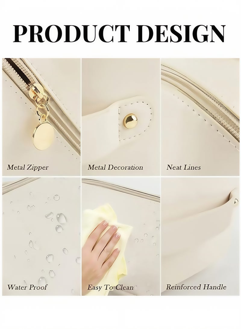 Pillow Makeup Bag for Girls Beige Makeup Storage Bag - Image 3