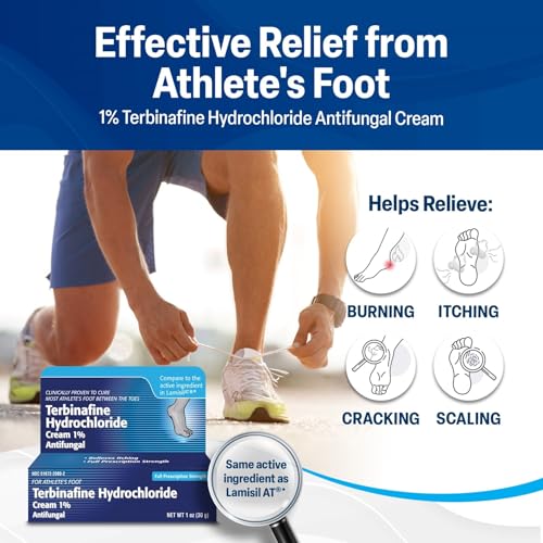TARO Terbinafine Hydrochloride antifungal Cream 1 Athletes Foot Cream Extra Strength relieves itching Burning Cures Most Athletes Foot Jock Itch Ringworm - Image 5