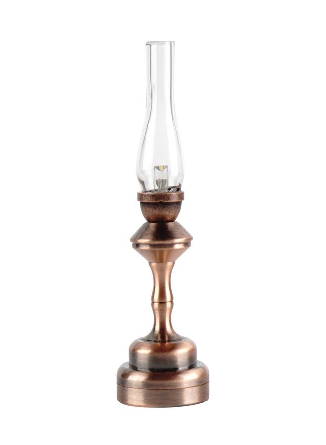 Waldosia 1:12 Scale Miniature Flickering LED Hurricane Lamp - Vintage Dollhouse Lantern Light for Diorama, Roombox & Booknook - Image 1