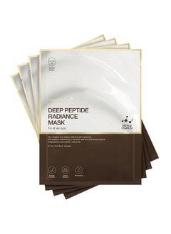 Medicube Deep Peptide Radiance Mask | Hydrating, Elasticity-Enhancing, & Plumping Facial Mask | Quadruple Peptide & Hyaluronic Acid | Vegan-Approved Sheet Mask | K-Beauty Skincare | 4 Packs Only  - Image 1