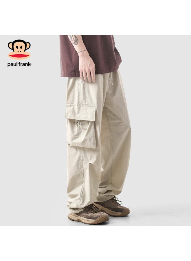Paul Frank Men's Cargo Pants, Spring And Autumn New Style American Loose Straight-leg Trousers, Casual Pants, Men's Long Pants, Dark Gray, 3XL - Image 3