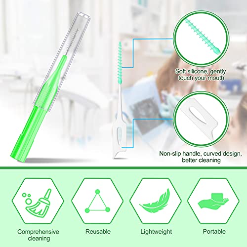 Zopeal 250 Pieces Braces Flossers Interdental Brush for Cleaner Tooth Toothpick Dental Teeth Flossing Picks Head Oral Dental Hygiene Cleaning Tool Soft Cleaners - Image 3