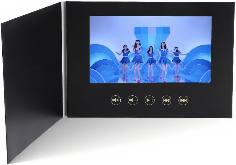 7in Video Greeting Card, HD Electronic Digital Brochure, Type C Charging & Auto Playback, for Weddings Birthday Christmas Business - Image 1