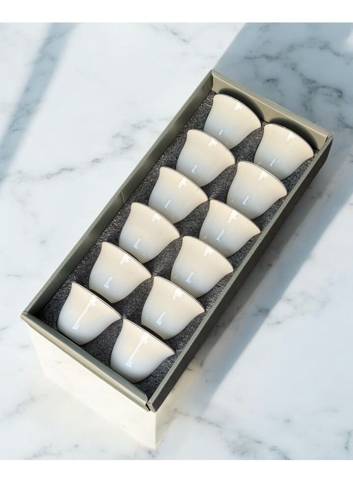 Qahwa Luxury ceramic mug set - 12 pieces, ideal for use  - Image 1