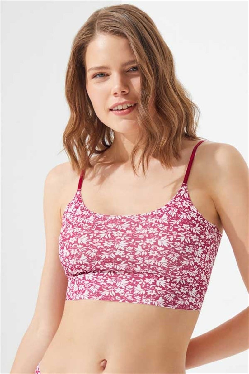 Laser Cut Patterned Crop Bustier with Adjustable Straps 6 Pack