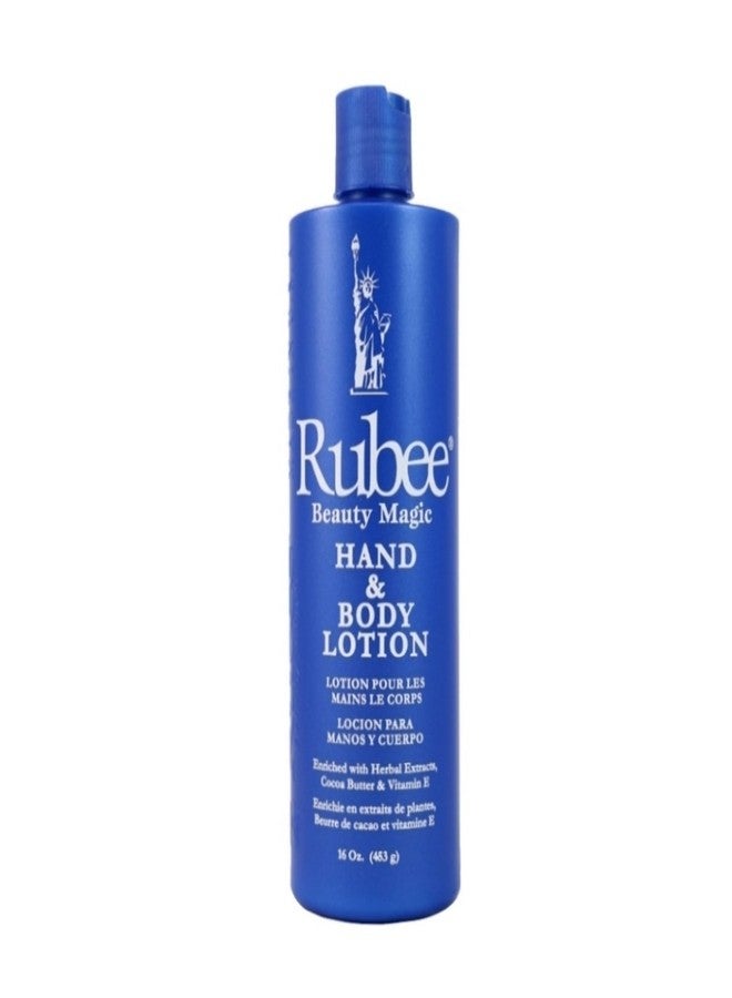 Rinju Body & Hand Lotion - Pack of 3 Non-Greasy Lotion for Women & Men - Rubee 16 oz Cacao Butter Lotion for Extremely Dry Skin - Vitamin E Moisturizer - Shea Butter - Soothes & Softens Skin - Image 3