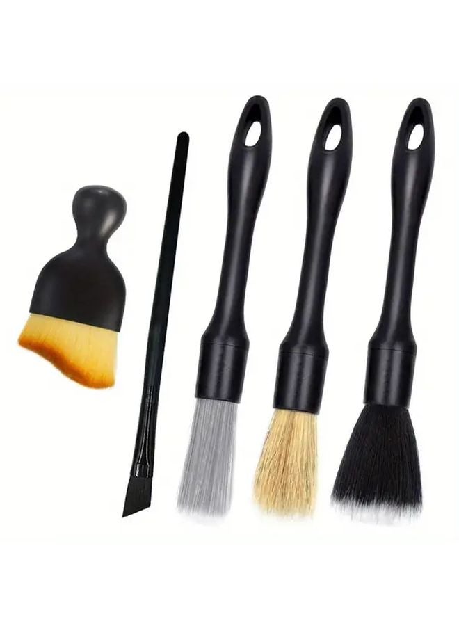 5pcs Car Detail Brush Set Ultra Soft Bristles For Car Washing Furniture Motorcycles Digital Devices - Image 1