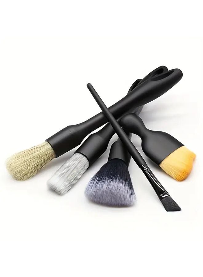 5pcs Car Detail Brush Set Ultra Soft Bristles For Car Washing Furniture Motorcycles Digital Devices - Image 2