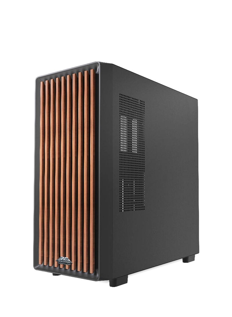عرب جيمرز كمبيوتر ألعاب، إصدار خشبي، AMD Ryzen 7 7700، انفيديا جي فورس RTX 5070 12 جيجابايت، 16 جيجابايت DDR5 رام، 1 تيرابايت NVMe SSD، ويندوز 11 برو - Image 2