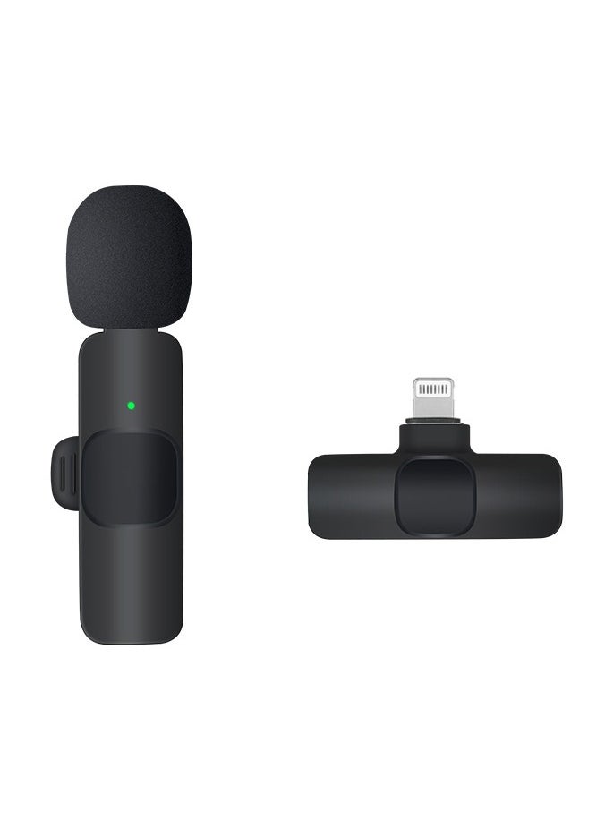 APEXEL Wireless Lavalier Microphone for iPhone iPad, Plug and Play Mini Mic for YouTube TikTok Live Streaming Gaming K Song Recording Auto Noise Reduction (MIC- 1)  - Image 1