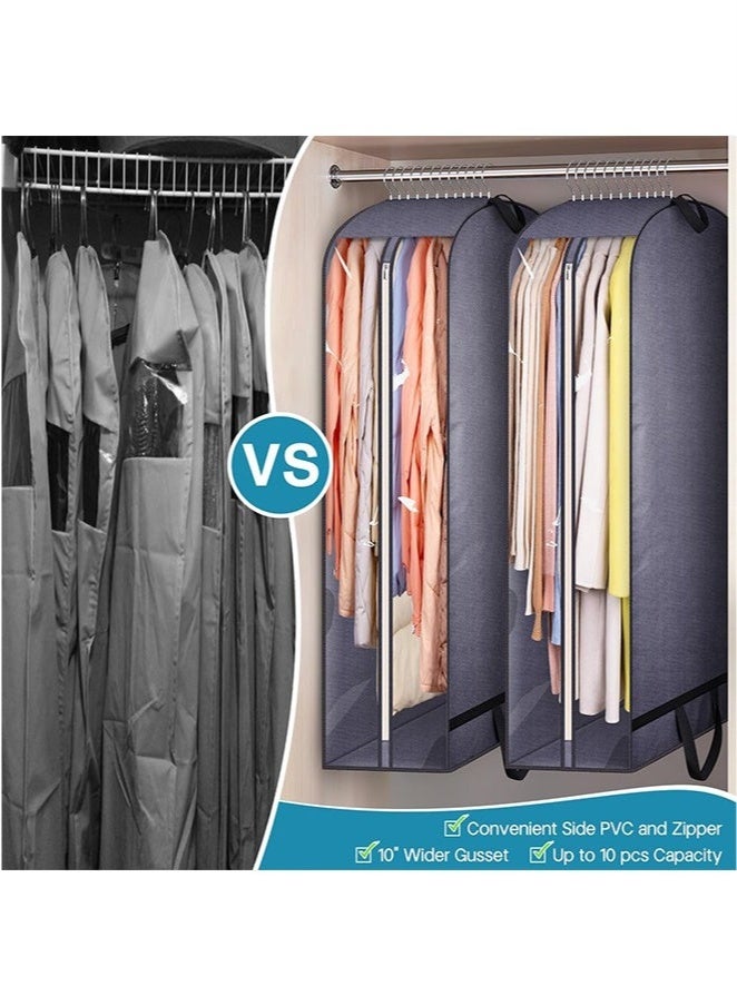 Arabest 2 in 1 Portable Extra Large Hanging Closet Organizer, Hanging Garment Bags, Closet Storage Bag, Moving Bags, skirt Clothes Storage Bag, Moving Garment, Dresses Suit Protector Cover, Cloth Travel Bag (2 Pack, Black) - Image 5