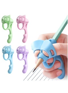 Pencil Grips for Kids Handwriting, 5 Pcs Finger Silicone Pencil Holder for Kids Handwriting Aid Tools, Comfortable Pencil Grippers for Beginners Posture Correction Training Writing