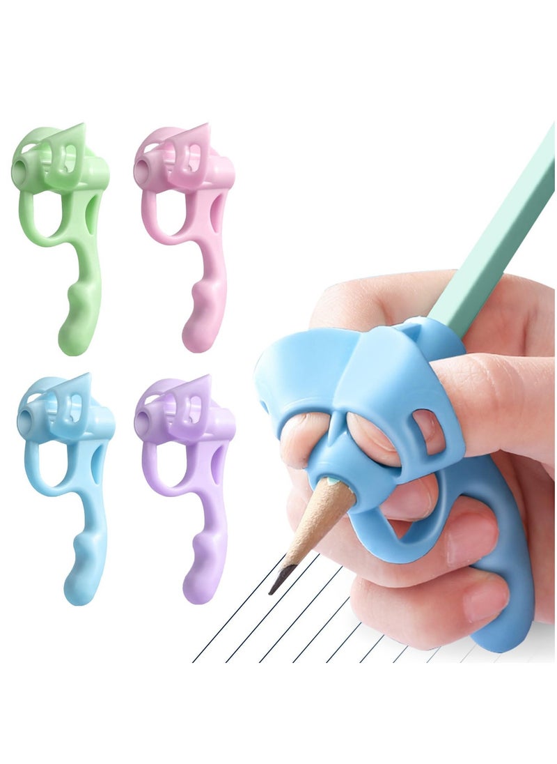 RAHAYM - Pencil Grips for Kids Handwriting, 5 Pcs Finger Silicone Pencil Holder for Kids Handwriting Aid Tools, Comfortable Pencil Grippers for Beginners Posture Correction Training Writing - Image 1