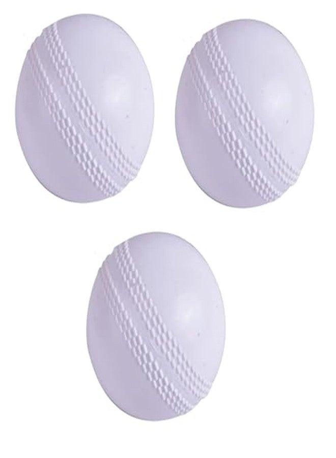 فينوم كرات فينوم الناعمة للكريكيت للتدريب، مناسبة لجميع الفئات العمرية، موصى بها للعب الكريكيت في الأماكن المغلقة والمفتوحة، في الشوارع وعلى الشواطئ (عبوة واحدة) (أبيض) - سيليكون، مطاط، قياسي - Image 3