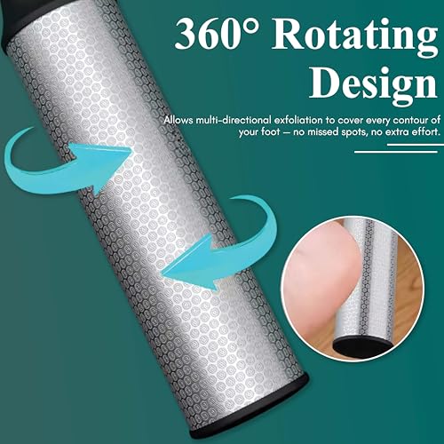 Beauté Secrets Foot Filer for Dead Skin Removal | Professional Pedicure Foot Scrubber for Cracked Heels & Callus | Stainless Steel Heel File for Men & Women | Anti-Slip Handle | Black - Image 5