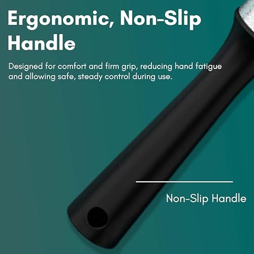 Beauté Secrets Foot Filer for Dead Skin Removal | Professional Pedicure Foot Scrubber for Cracked Heels & Callus | Stainless Steel Heel File for Men & Women | Anti-Slip Handle | Black - Image 4