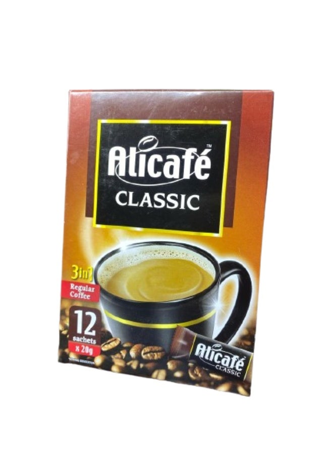 علي كافيه على كافية قهوة سريعة التحضير 3*1 كلاسيك 12 كيس *20 جرام - Image 1