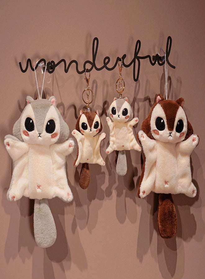 Cute Cute flying mouse pendant plush toy little flying mouse Doll Girl bag Keychain Car sucker pendant(Dark brown pendant, 10cm pendant) - Image 4