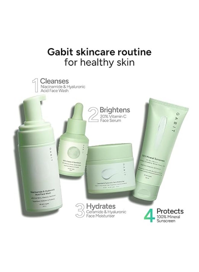 Gabit 100% Mineral Sunscreen SPF 50 PA++++ | Water & Sweat Resistant, UVA/B & Blue Light Protection | No White Cast | Vit E, Gooseberry, Winter Cherry | Normal, Oily, Dry Skin Types | Oil free | 50ml | Pack of 2 - Image 5