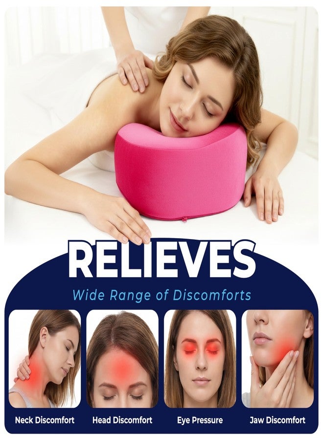 YESINDEED Face Down Pillow for Massage Bed - BBL & Eye Surgery Recovery Headrest | Stomach Sleeping Face Pillow for Prone Sleep, Tanning & Spa | Adjustable Memory Foam Cradle with Removable Cover (Pink) - Image 5