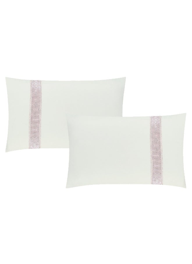 Horse Navrin 8-piece comforter set, embroidered with a modern and distinctive pattern