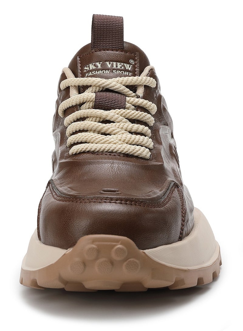 SKY VIEW Men Fashion Casual Shoes Mid Top Wide Hiking Sneakers Non-Slip Trekking Walking Shoes Running Shoes for Men with Arch Support - Image 5