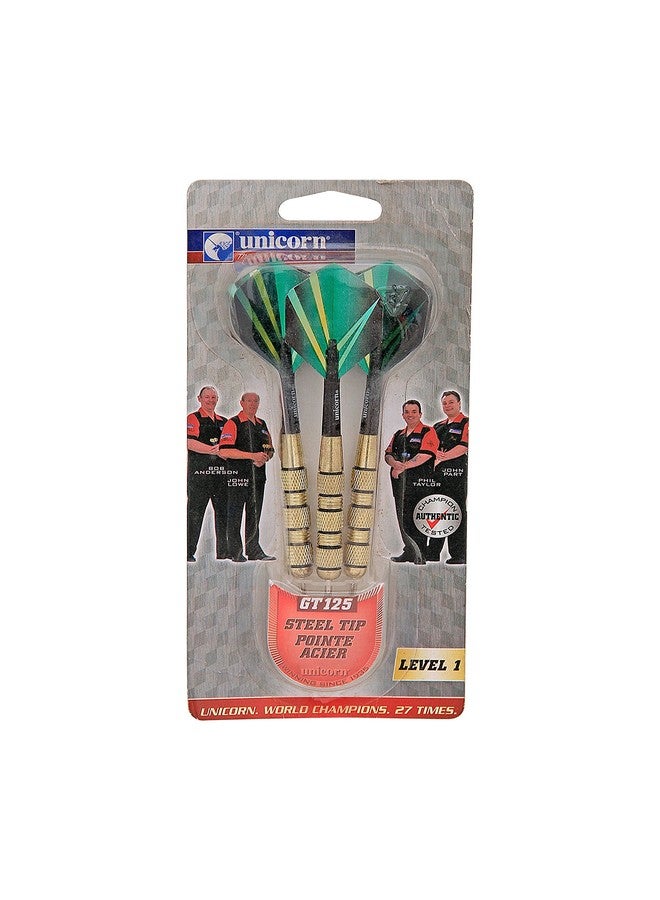 Unicorn Gt-125 Steel Dart, Pack of 3 (Green/Silver)