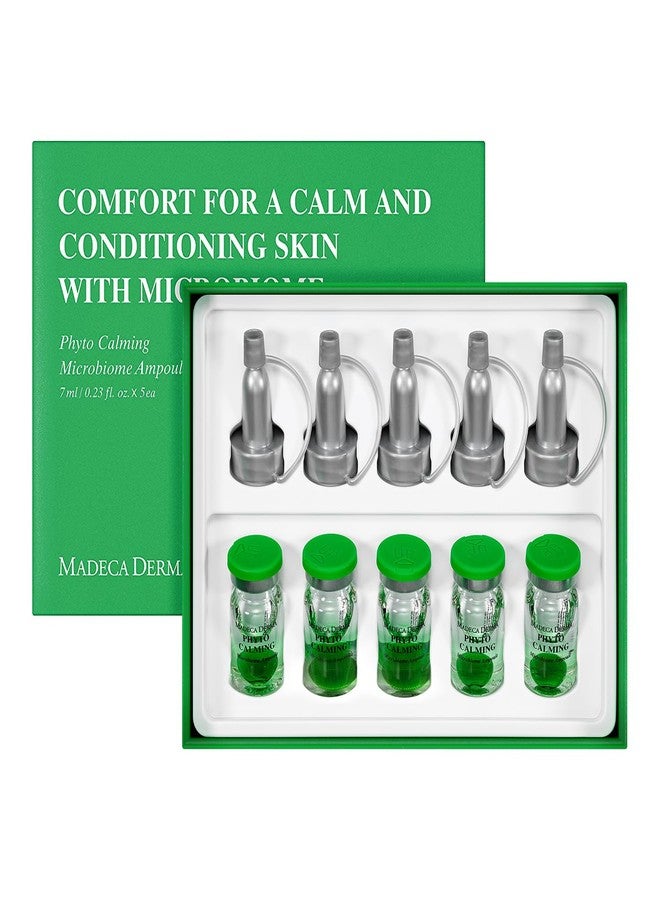 MADECA DERMA PHYTO CALMING MICROBIOME AMPOULE for Women, Facial Serum with Hyaluronic Acid & Phyto Calming Biome for Skin Soothing & Restoration (7ml*5ea / 0.23 fl oz*5ea) - Image 1