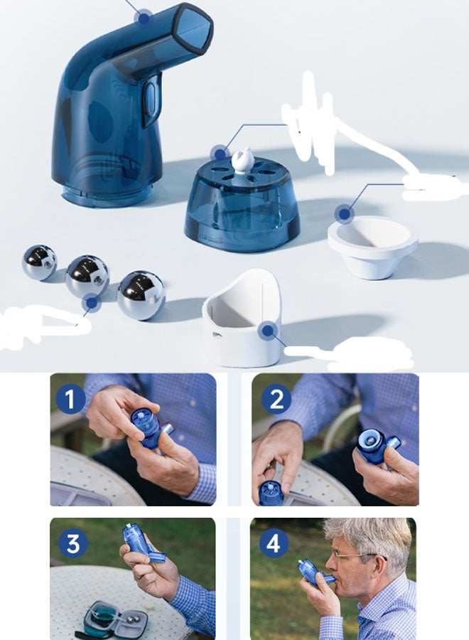 Sonmol Breathing trainer, pulmonary exercise device, mucus and thick phlegm clearance aid, equipped with three sizes of balls (16 mm, 18 mm and 20 mm), suitable for pulmonary rehabilitation and exercise - Image 3