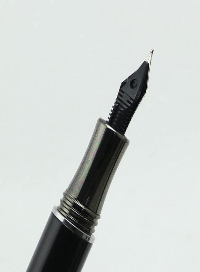 URBAN BOX Fountain Pen Luxury Crystal Head Black Lattice Fountain Pens for Smooth Writing - Medium Nib - Image 5